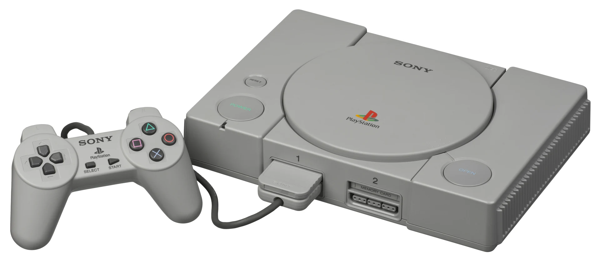 Japanese PlayStation SCPH-1000 with original controller and memory card