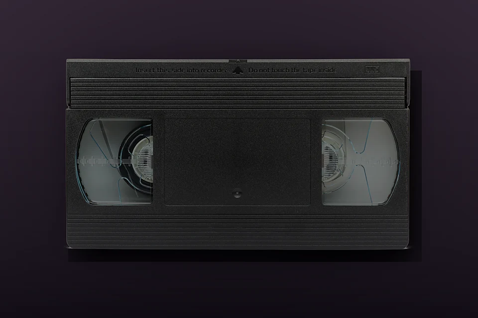 A VHS cassette ready to rewind