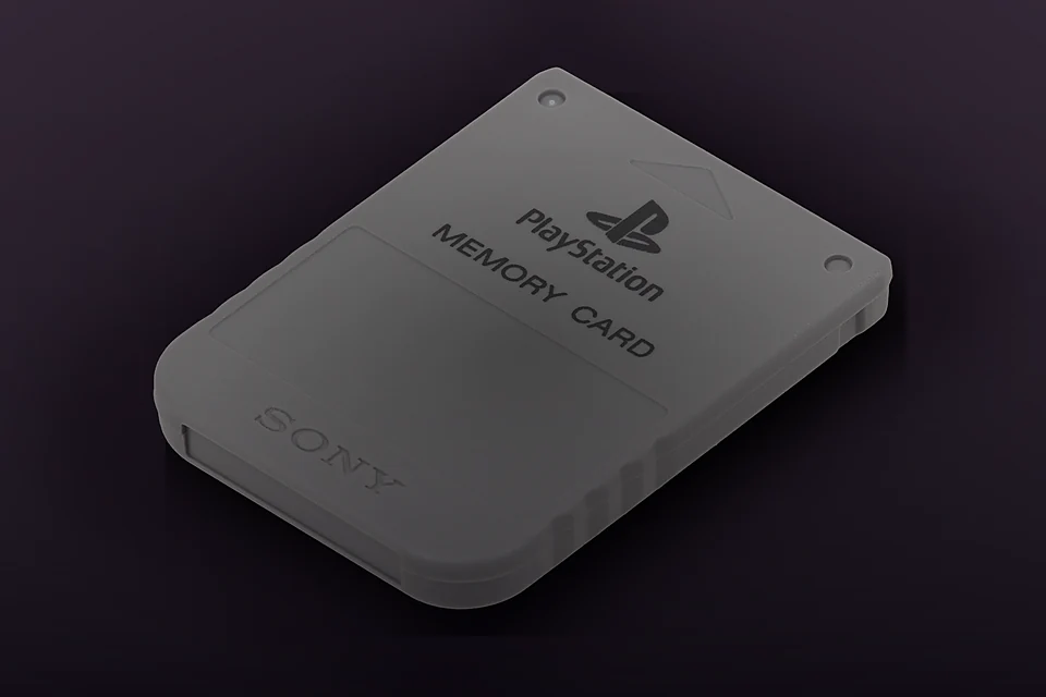 A PlayStation memory card