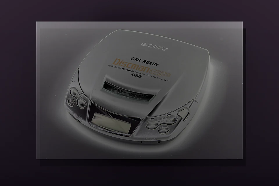Portable CD player and headphones