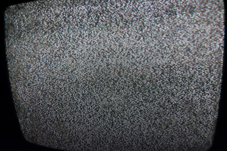 Warm analogue static on a CRT