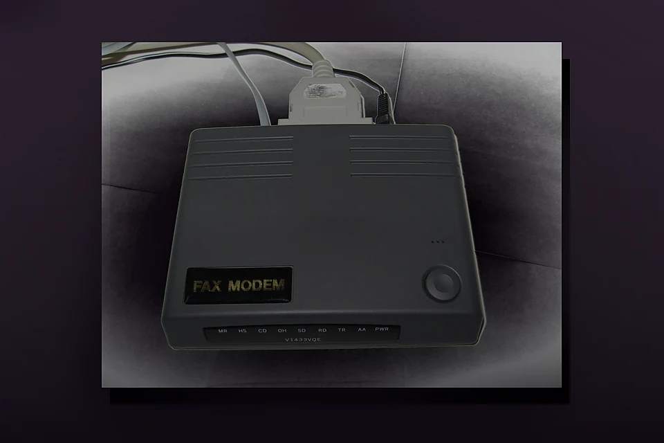 A family computer connecting to the internet