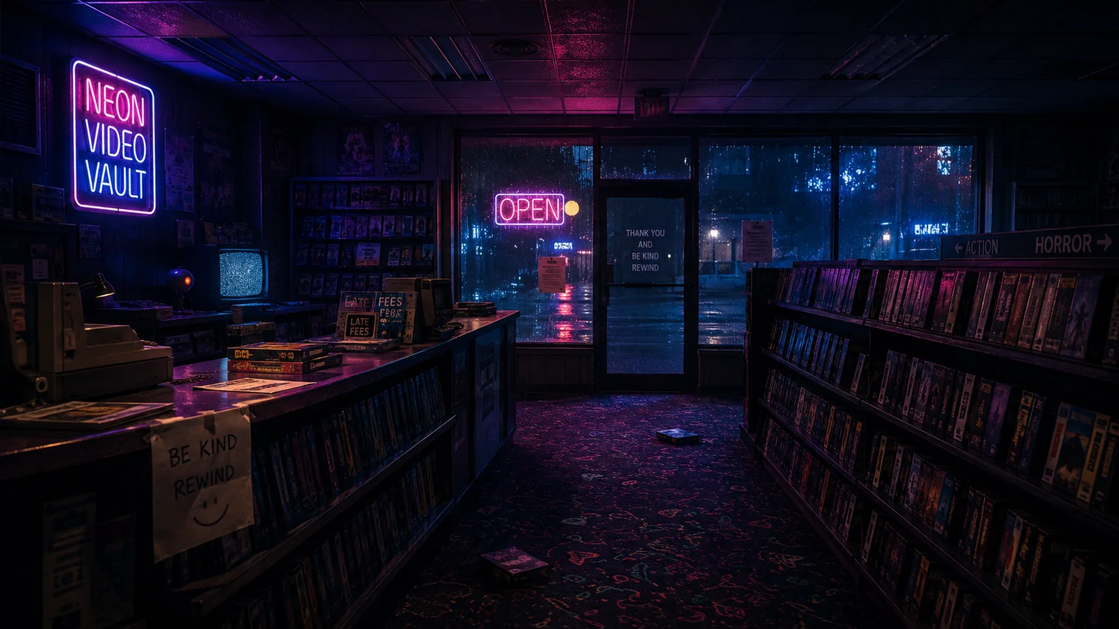 Atmospheric reconstruction for The Last Light Inside the Video Store