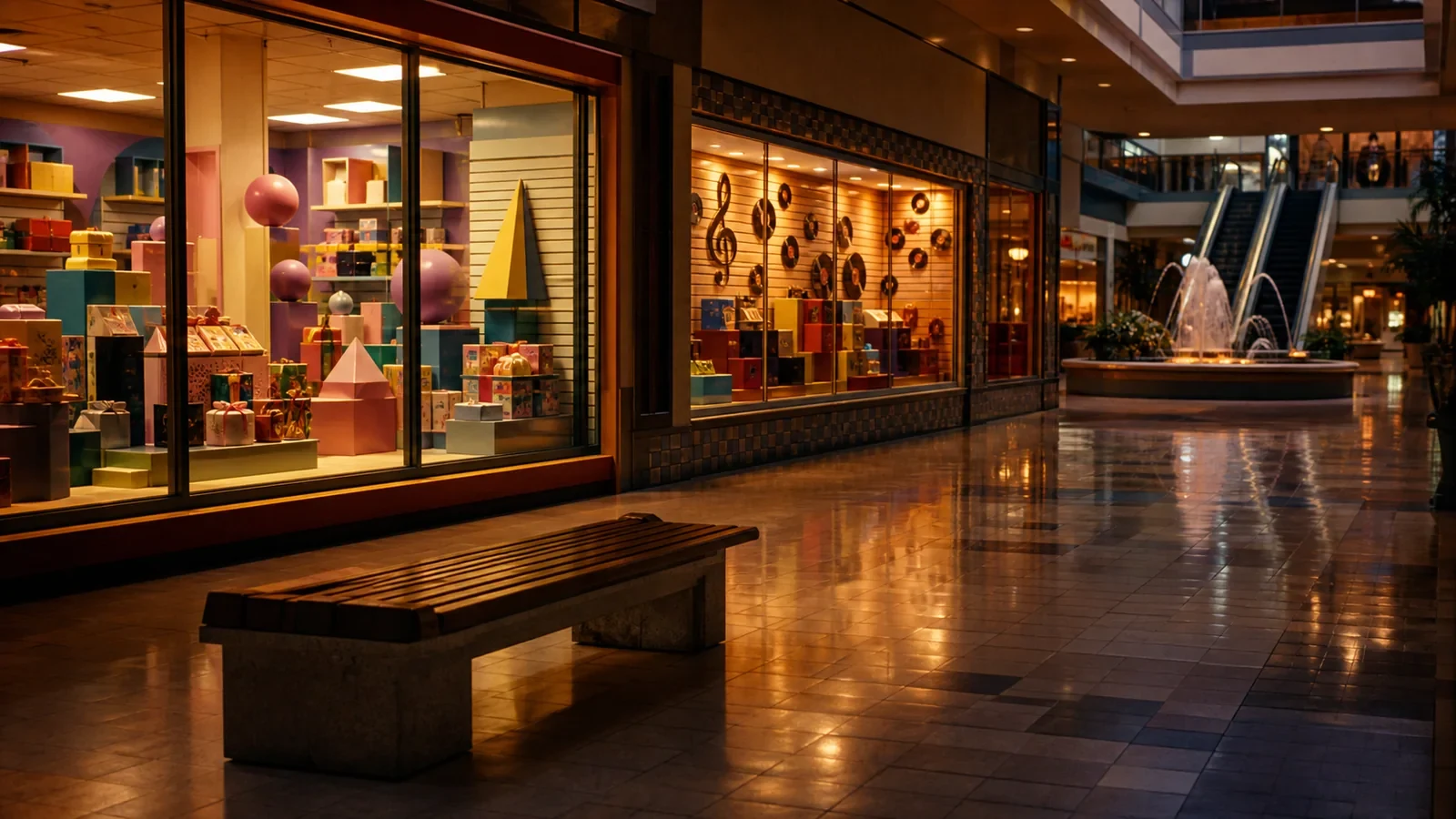 Reflective reconstruction for When the Shopping Mall Felt Like the Future